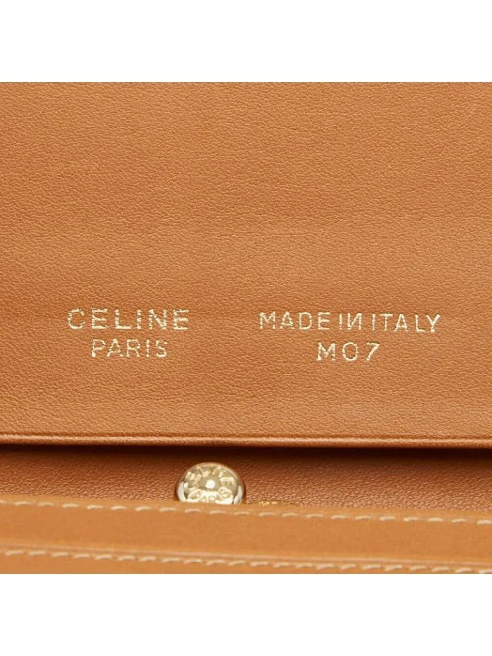 Celine Macadam Bifold Wallet Brown Beige Leather